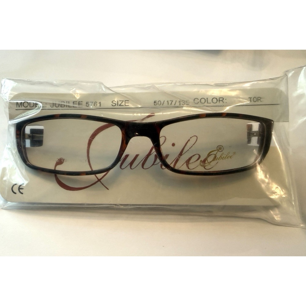 NWT Jubilee 5761 Tortoise Design Plastic AUTHENTIC EYEGLASSES FRAME RX 50-17-135
